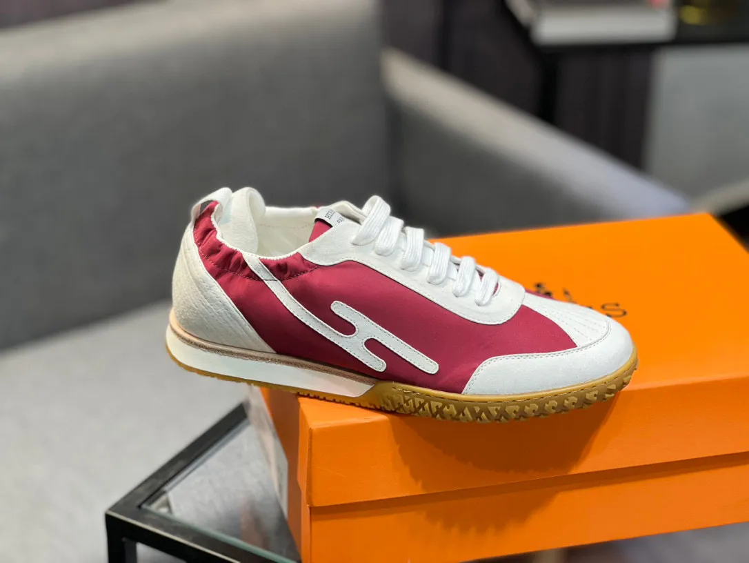 Men's shoes 💰660 [HERMES] Hermès - High-end quality original order 🔍🔍 - Upper: 🔝 cowhide suede splicing design - Inner lining: imported mixed sheepskin - Outsole: TPR foam · Rubber: two-color combined molding outsole - Super high quality control · Fine workmanship: highlighted (high-end, luxury, grade) -Size: 38-44 (45, 46, can be customized)